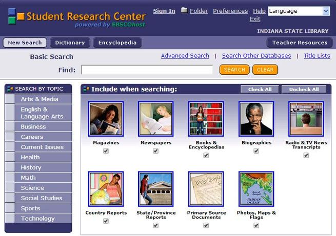 The Basic Search Student Resource Center Tutorial